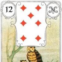 Map Lenormand; Owls, Birds;  in divination: meaning and combination with other cards